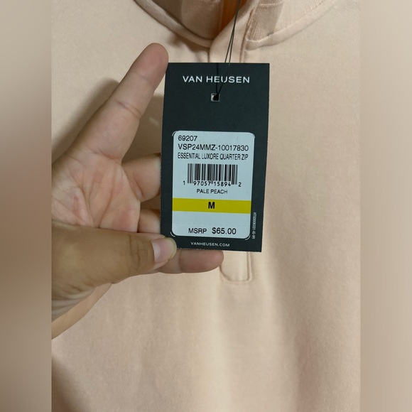 Van Heusen’s Luxore men long sleeve quarter zip pullover size M&L - Picture 9 of 10